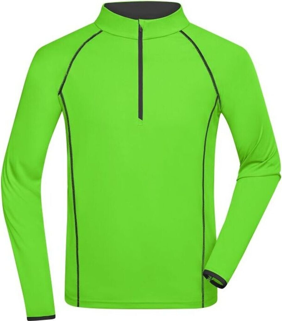James & Nicholson fuctionshirt Longsleeve JN498 bright-green/black