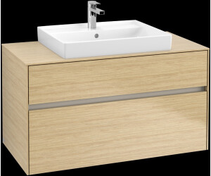 Villeroy & Boch Collaro - Waschtischunterschrank 1000x548x500mm LED 2 Ausz. Becken mittig nordic oak (C019B0VJ)