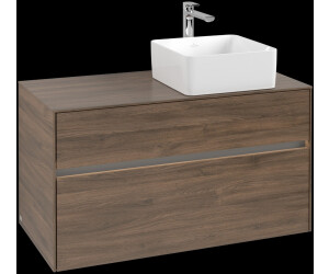 Villeroy & Boch Collaro - Waschtischunterschrank 1000x548x500mm LED 2 Auszüge Becken re arizona oak (C040B0VH)