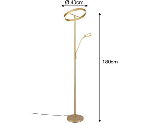 Trio Leuchten Lampada Da Terra LED Willis 449510279 - Luce Regolabile E Dimmerabile, Design Metallo Oro, Con Braccio Di Lettura Flessibile
