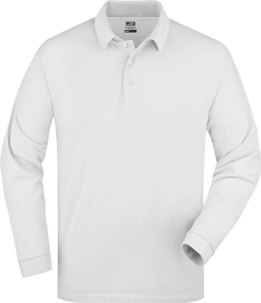 James & Nicholson Polo-Piquéangarm JN022 white