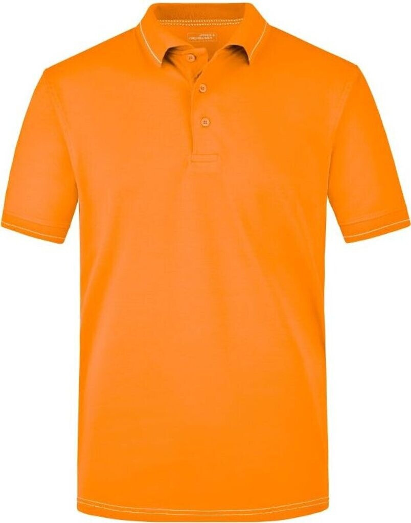 James & Nicholson Elastic Polo-Shirt JN569 orange/white