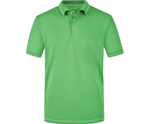 James & Nicholson Elastic Polo-Shirt JN569 ime-green/white
