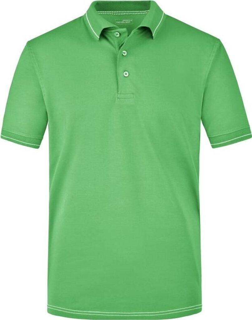 James & Nicholson Elastic Polo-Shirt JN569 ime-green/white
