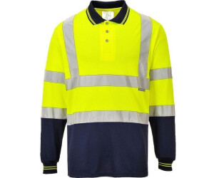 Portwest Warning protectionLongsleeve Poloshirt S279 yellow/marine