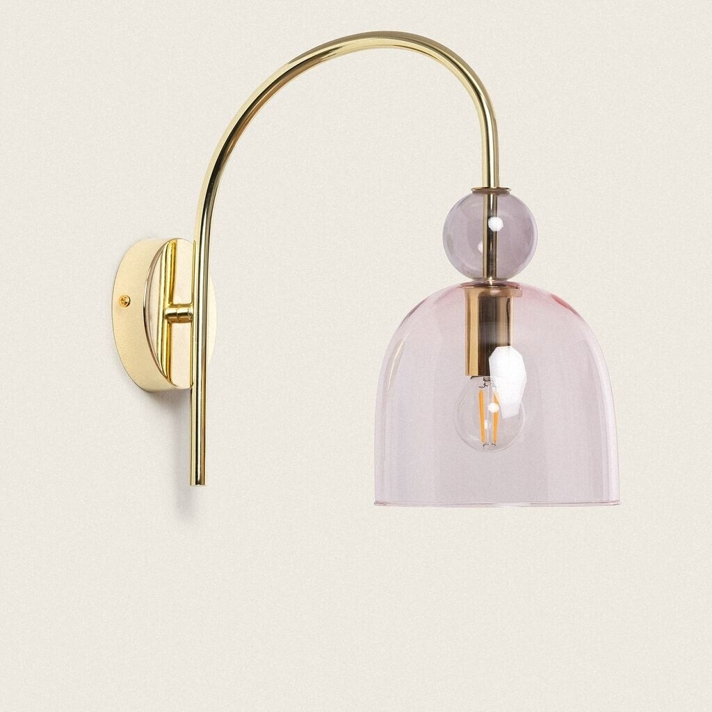 LEDKIA LIGHTING Wall light metal and glass Baudelaire pink