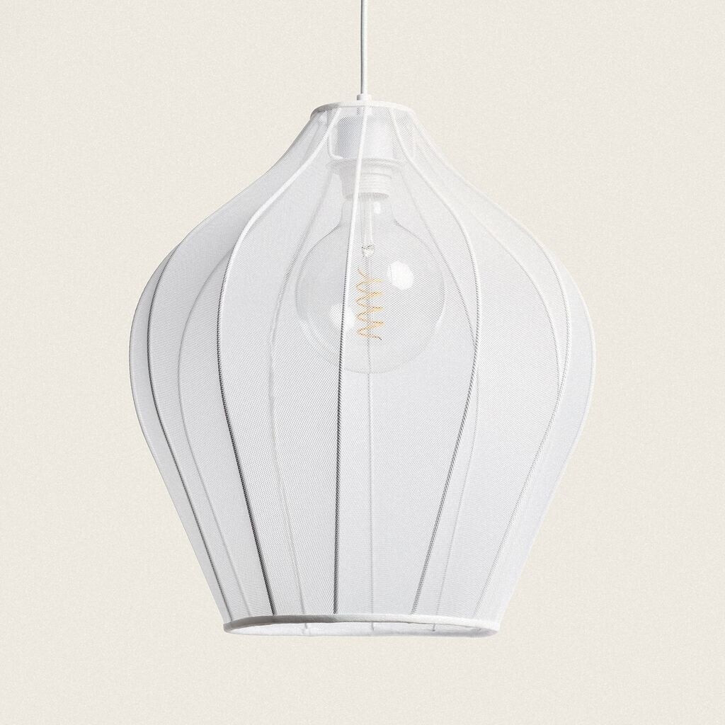 LEDKIA LIGHTING Pendant lamp made of metal and fabric Ø400 mm Yara white