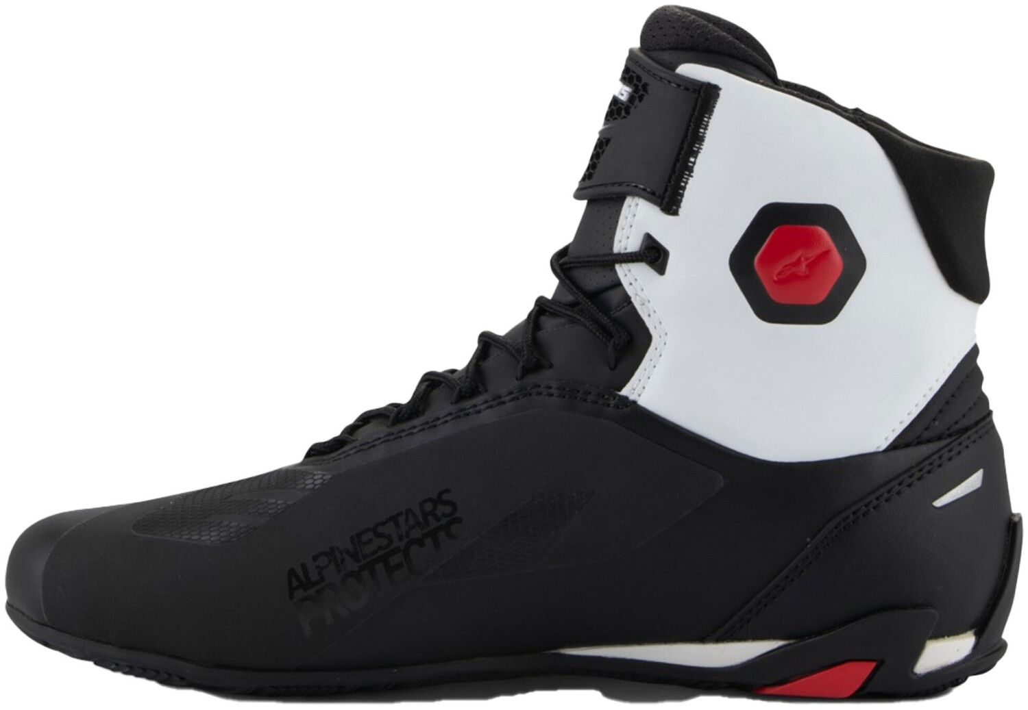 Alpinestars Chaussures Faster 4 noir/blanc/rouge foncé