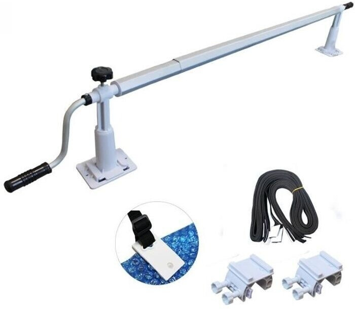 Linxor Enrouleur de bâche extensible 1,37 à 6,15 m