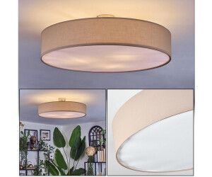 Hofstein Mels Deckenlampe aus Metall/Stoff/Kunststoff in Nickel-matt/Beige/Weiß (H3929087) ab 79,99 € (Oktober 2026)