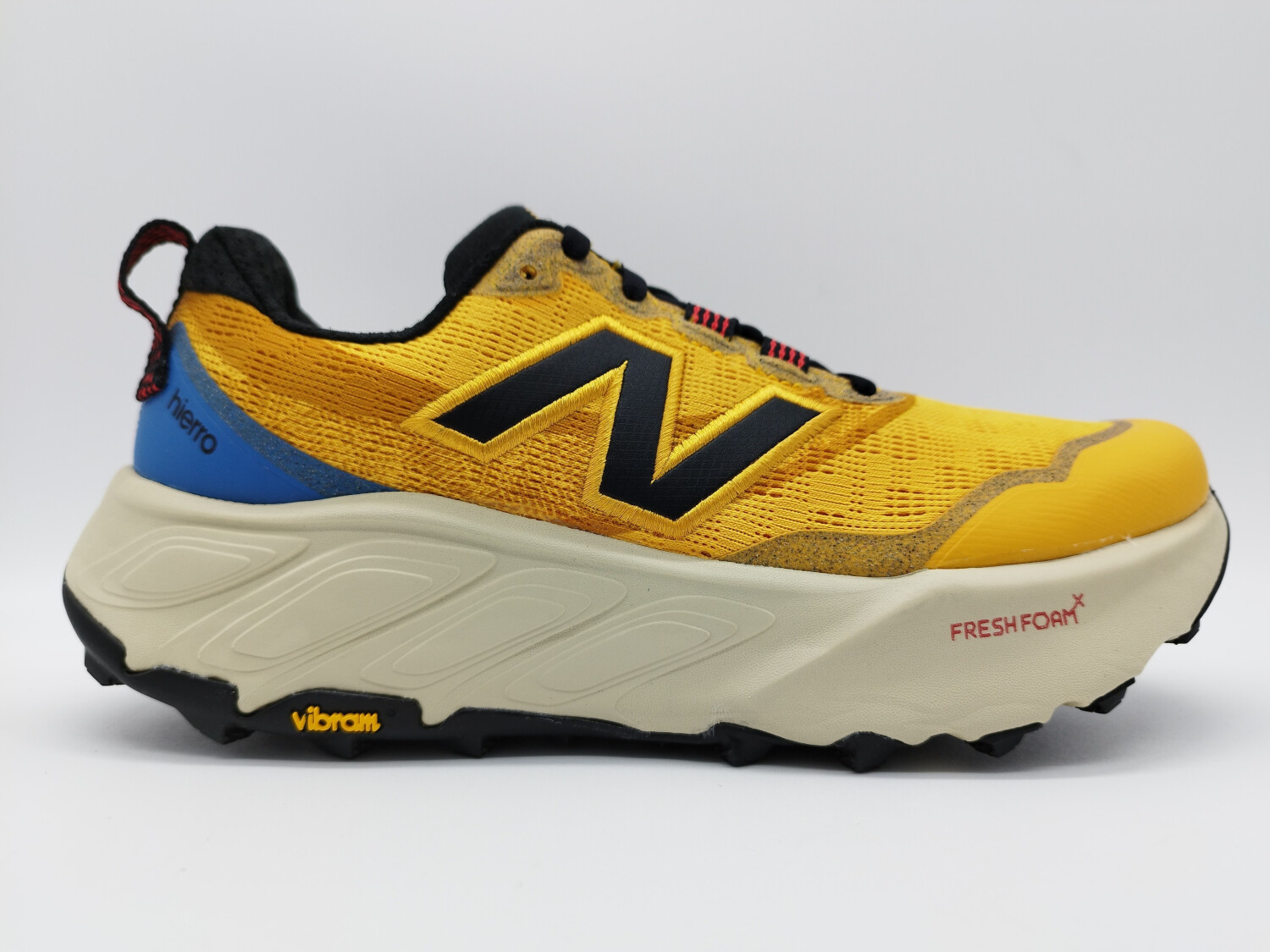 New Balance Fresh Foam X Hierro v9 marmalade with black and sea stone