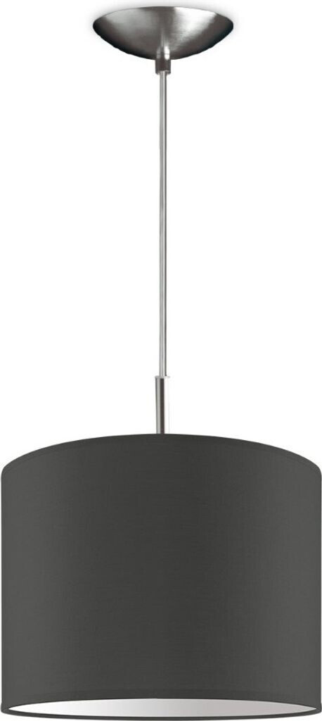 Grauer Stoff Lampenschirm Für Hängeleuchte | Konische Form | E27 Bis 40W | Ø 38 Cm, Höhe 30 Cm