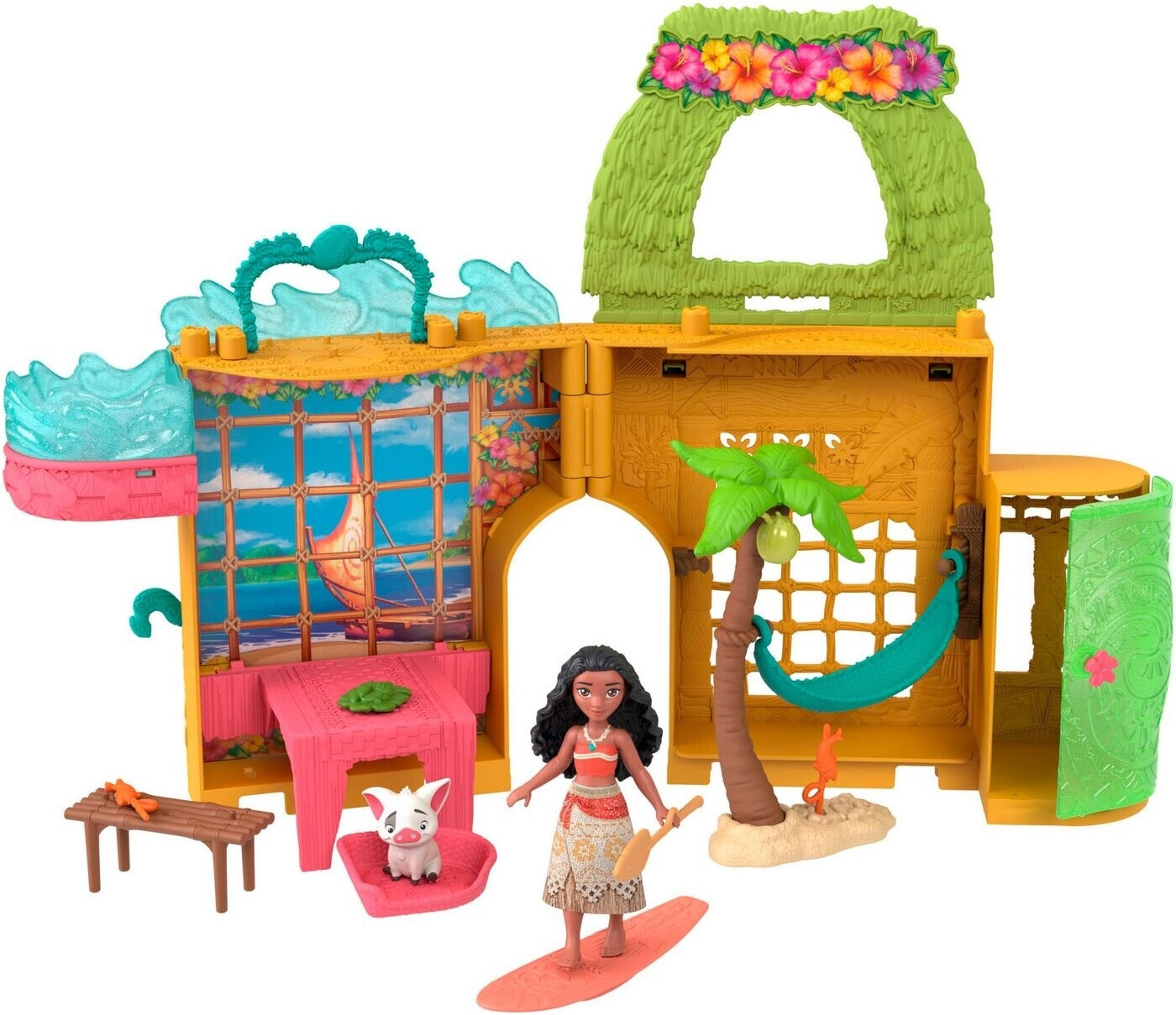 Mattel Disney Princess Small Doll Moana and Castle