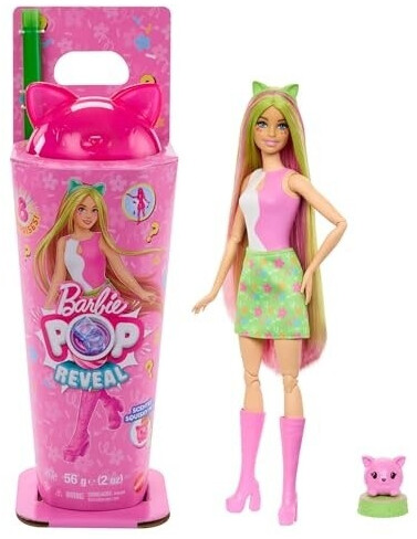 Barbie Pop Reveal Shake Series - Poupée avec chaton (JCN88)