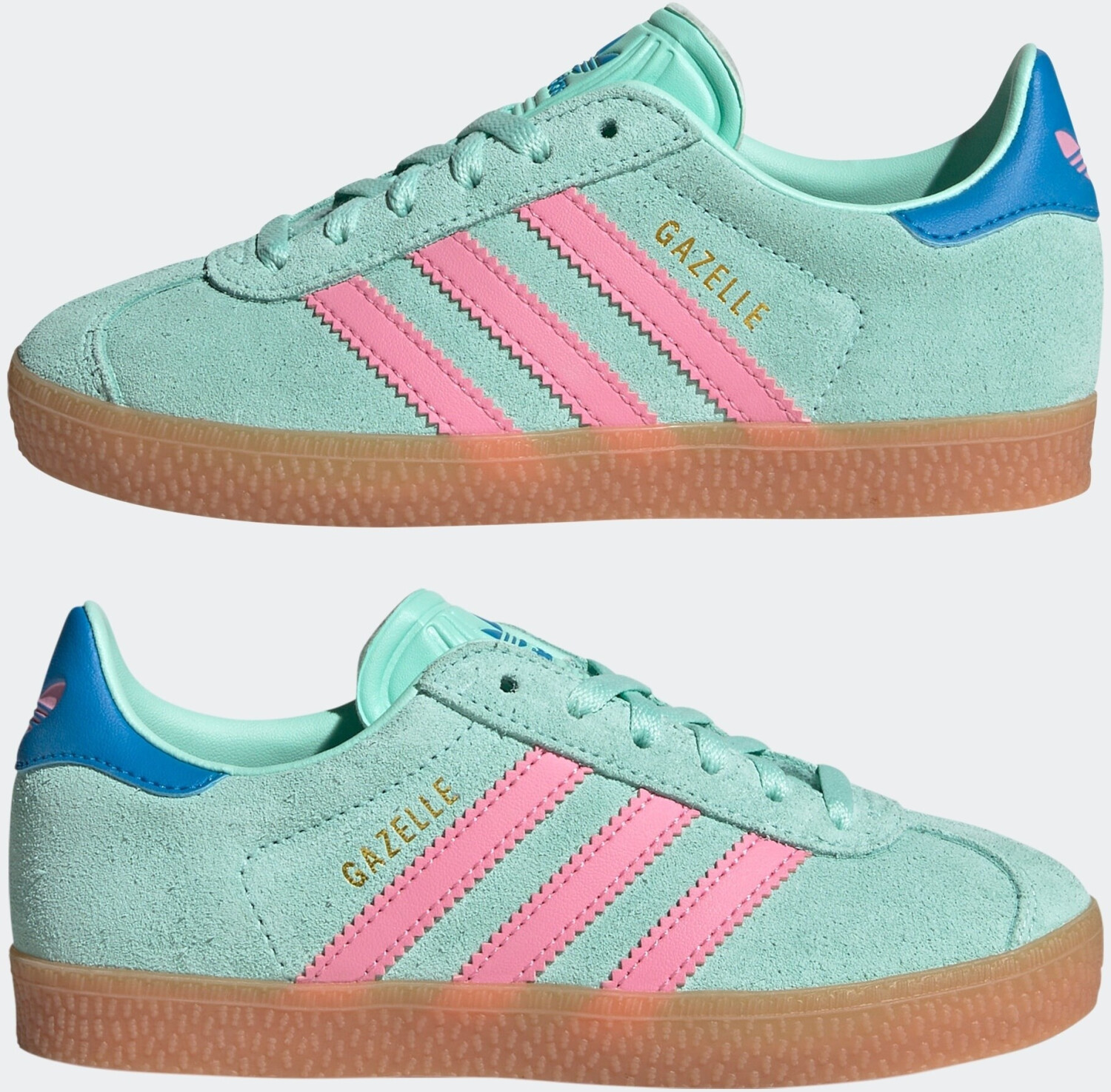 Adidas Comfort Closure Elastic Laces Kids Shoe clear mint bliss pink bright blue