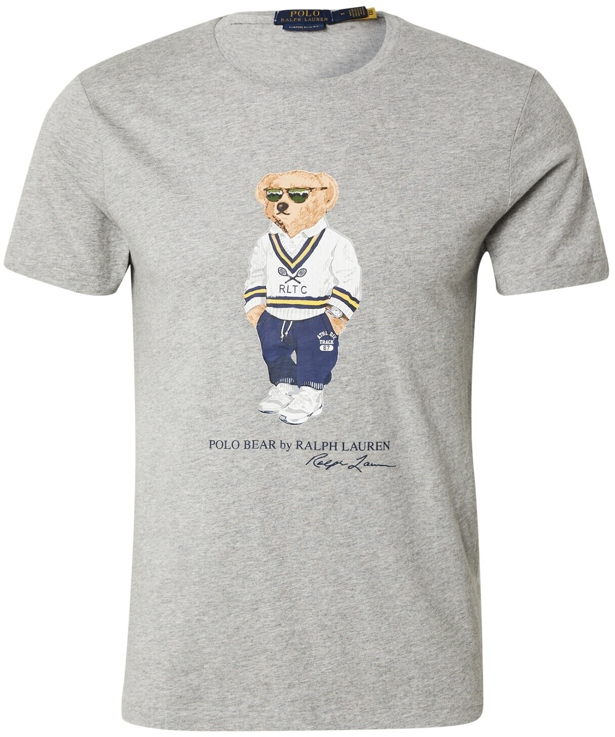 Polo Ralph Lauren Custom-Slim Jersey T-Shirt with Polo Bear Grey (100048642)