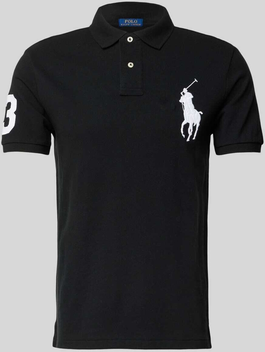 Polo Ralph Lauren Custom Slim Fit Piqué Polo Shirt Black (433312)