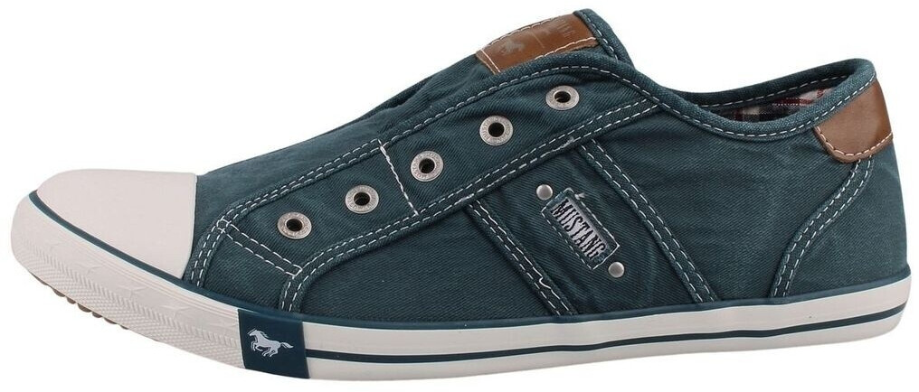 MUSTANG Women's Canvas Sneaker blue green
