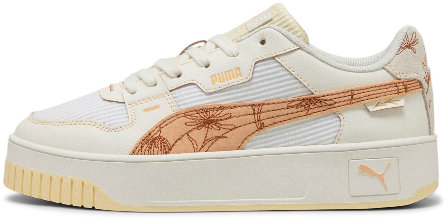 Puma Carina Street Lux Crafted Flowers Sneakers warm white almost apricot