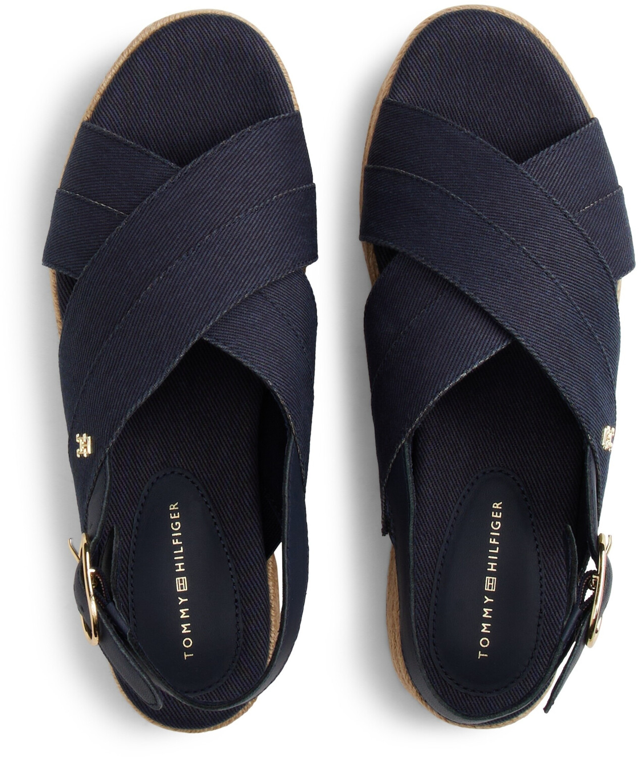 Tommy Hilfiger Women Wedge Espadrilles Denim Platform Sandal blue space blue