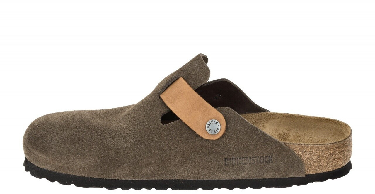 Birkenstock Boston Clogs gray velour 1029193