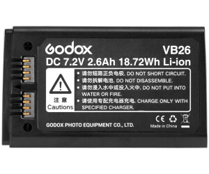 Batteria Godox VB-26B 7.2V 2980mAh Per Flash V1 E V860III – 480 Scatti A Pieno Carico