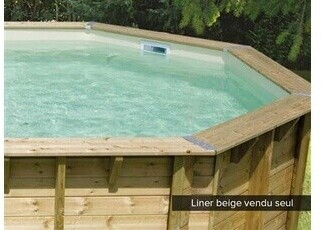 Ubbink Liner pour piscine bois Azura 300 x 490 x 120 cm beige