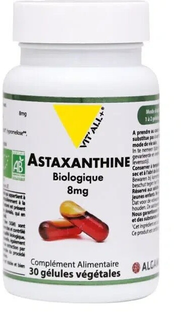 VIT'ALL+ Astaxanthine biologique 8 mg (30 gélules)