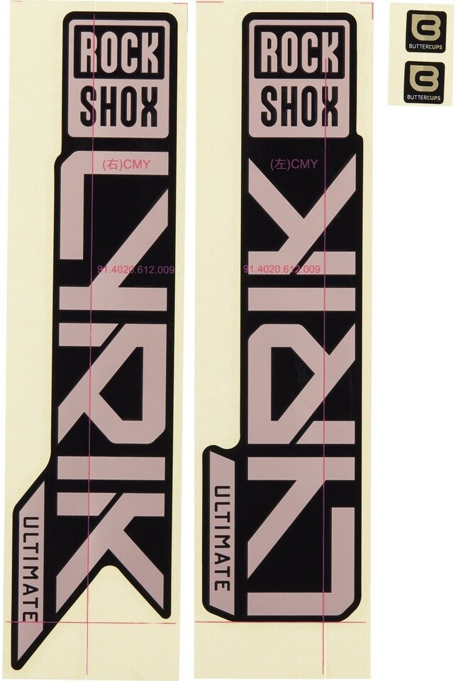 RockShox Decal kit sticker set for Lyrik Ultimate from model 2023 (11.4018.105.058) purple