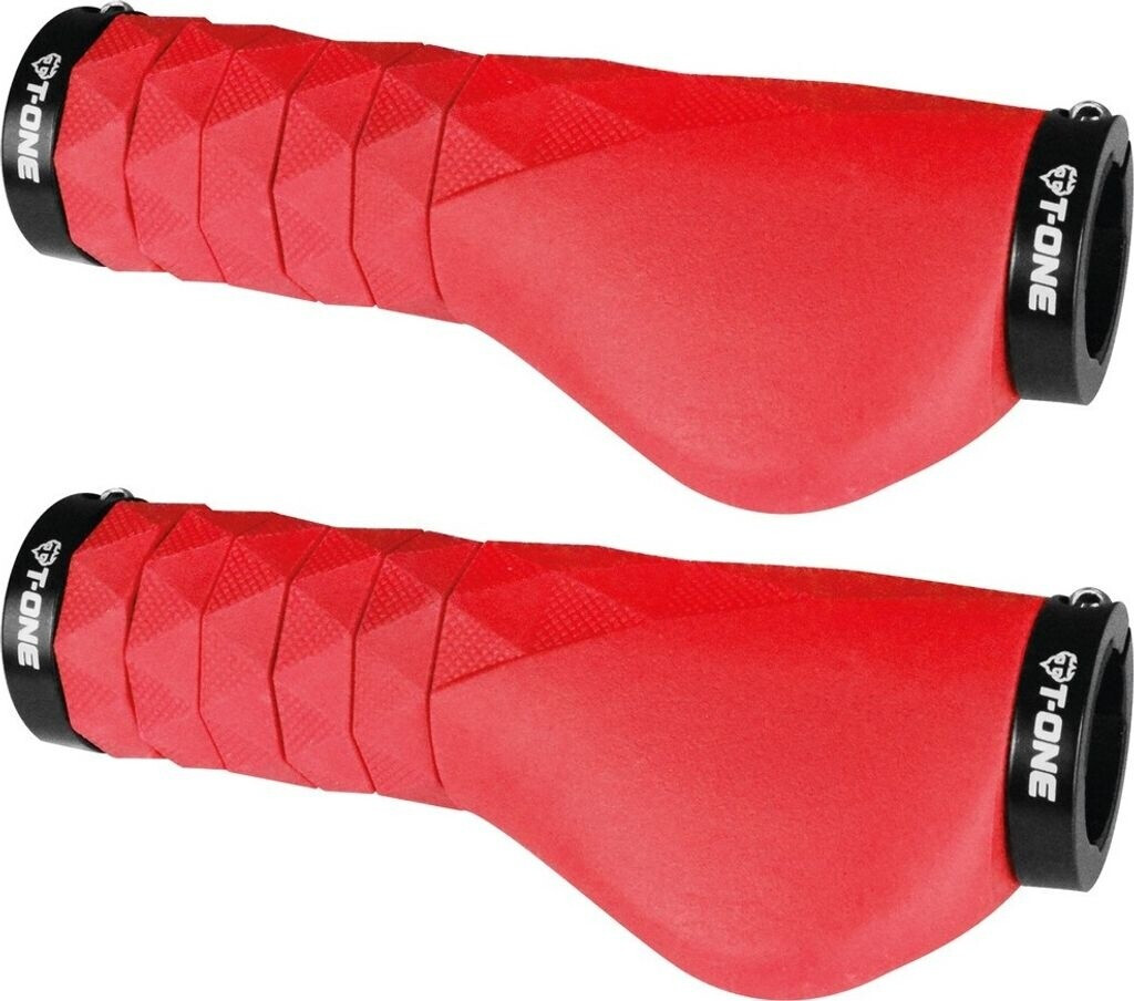 T-one Griffe Diamond Plus Ergo rot, 94/134mm, 2x Schraubensicherung