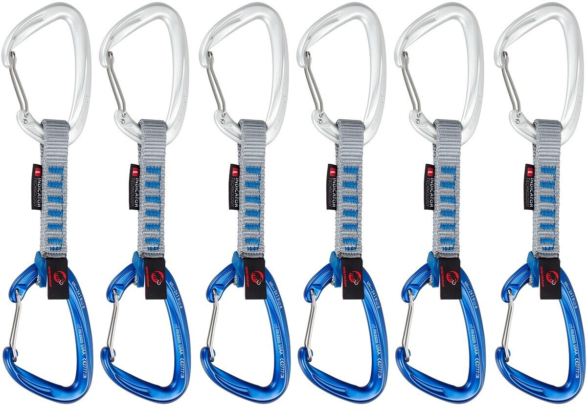 Mammut Crag Wire Indicator Express Set Pack of 6 (2040-02680-19200-10cm) silver