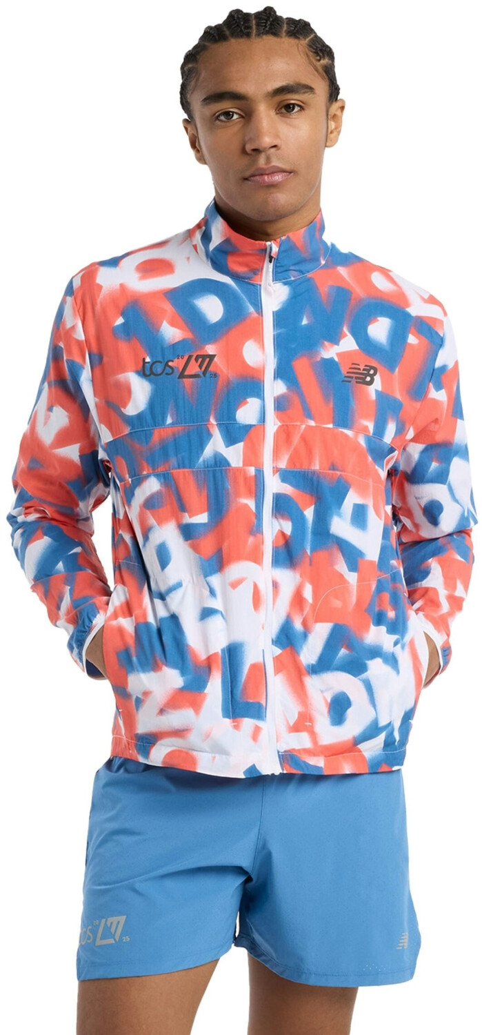 New Balance London Edition Printed Athletics Packable Jacket (MJ51299) multi colors