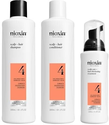 Nioxin System 4 Hair System Kit (Shampoo 300 ml + Conditioner 300 ml + Treatment 100 ml)