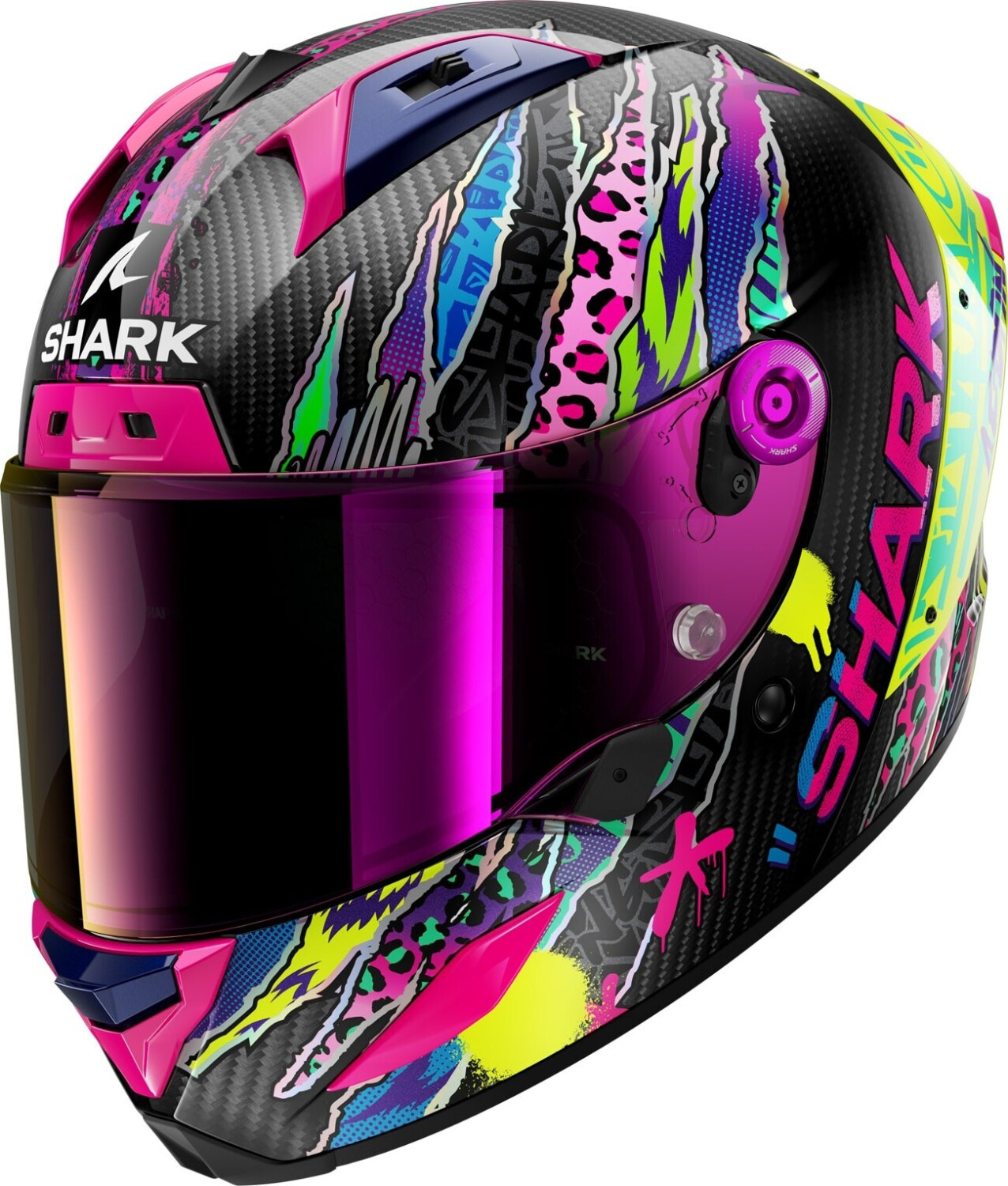SHARK Aeron GP Fawn Carbon violet/yellow