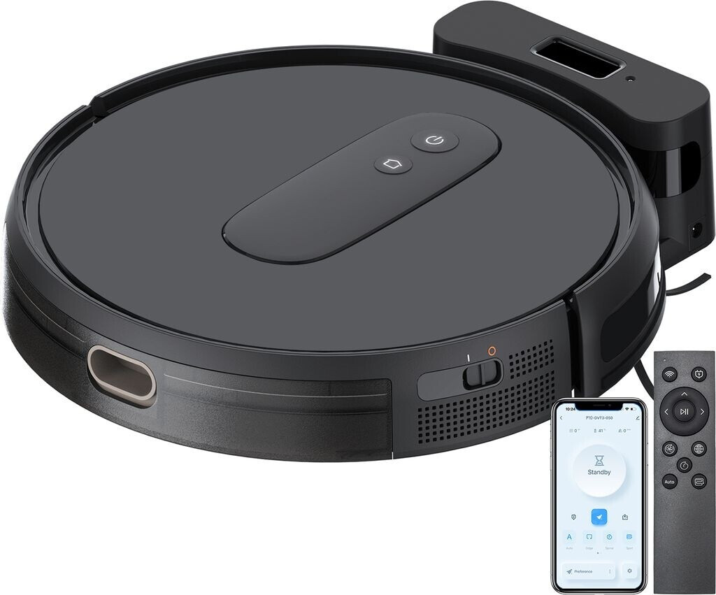 OKP Staubsauger Roboter 3000 Pa - WLAN, APP, Sprachsteuerung, 150 Min Laufzeit, Für Teppich & Tierhaare
