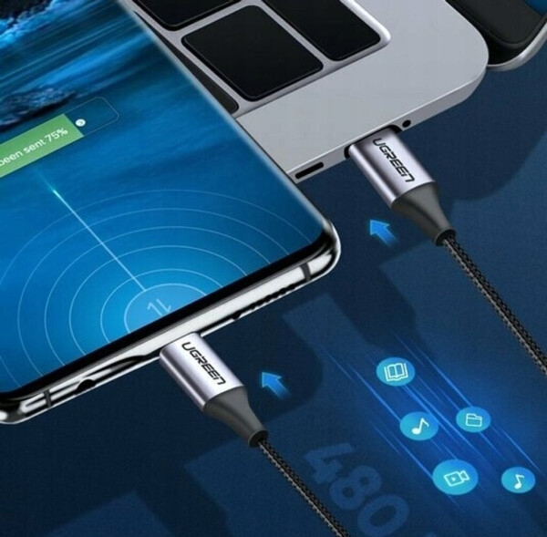 Ugreen USB C to USB C Charger Cable 60W USB C Cable Fast Charge Type C to C Data Lead Compatible with iPhone 15 Pro Max Galaxy S24 S23 Ultra Pixel 7 Huawei P60 MacBook Pro M3 iPad Air 5 (1M), Bild 2