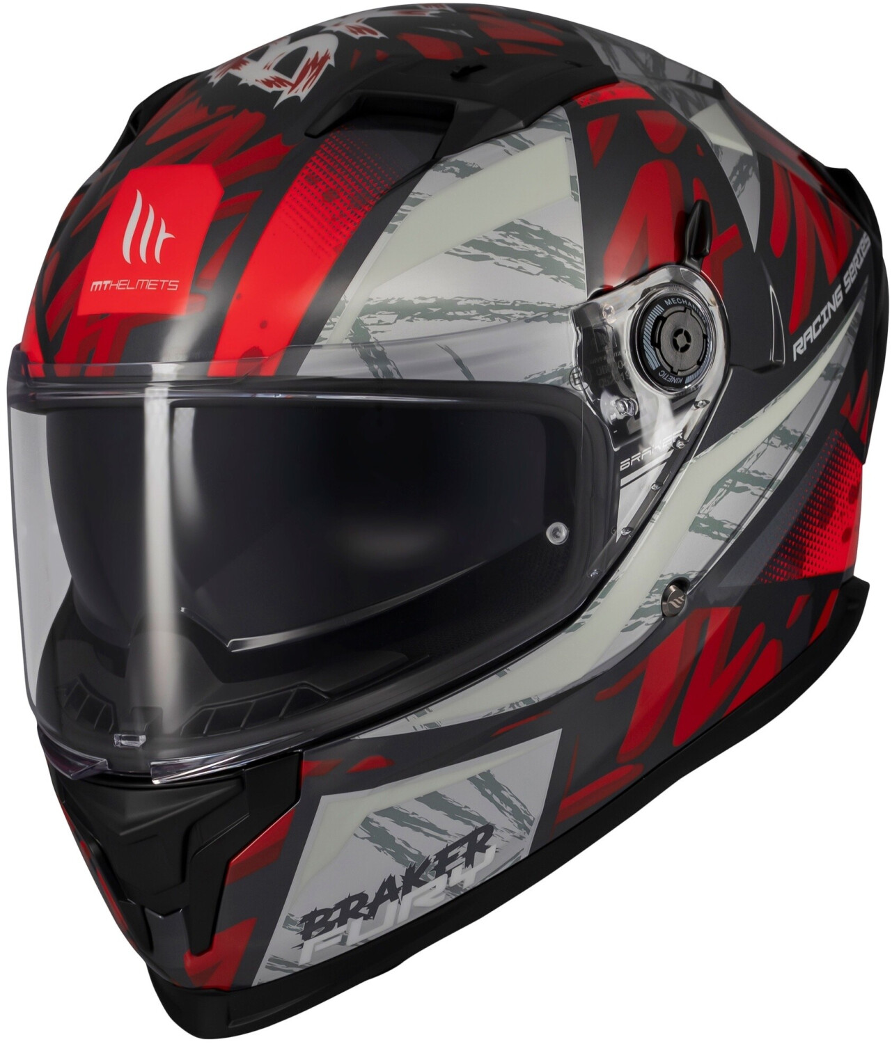 MT Helmets Braker SV Fury Black/Grey/Red