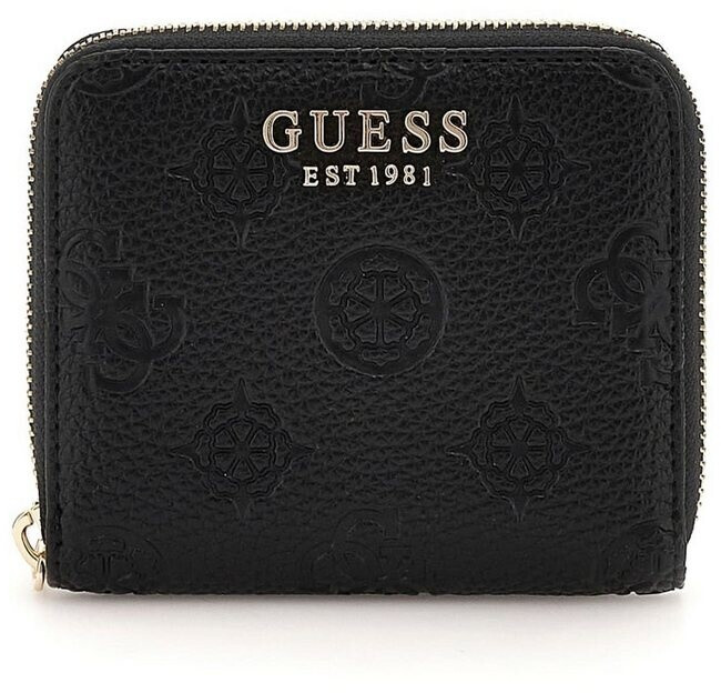 Monedero GUESS Cresidia SLG Zip Around, Azul Claro (Powder Blue), Compacto - Con Cremallera Y Múltiples Compartimentos