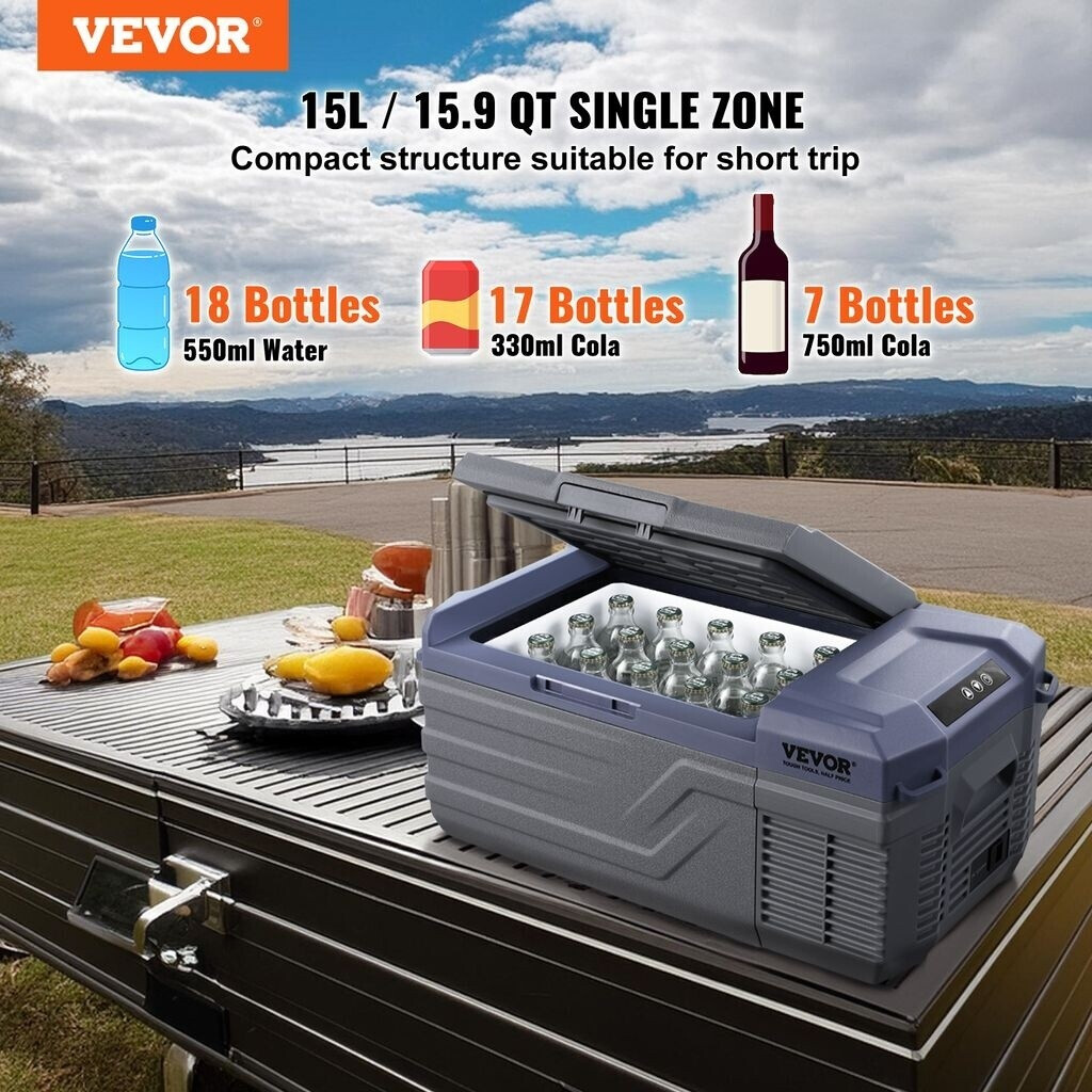 VEVOR Portable Car Refrigerator 15L