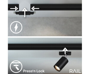 Briloner Rail Système De Rail, Kit De Démarrage, 4x GU10 Spots Pivotant Orientable Blanc 1 5 M 95383960