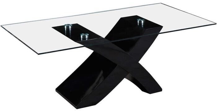 Habitat et Jardin Table basse Tina rectangulaire 117 x 62 x 45 cm noir laqué