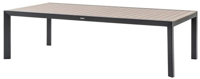 Hespéride Table de jardin Évasion honey graphite 12 places lattes aluminium