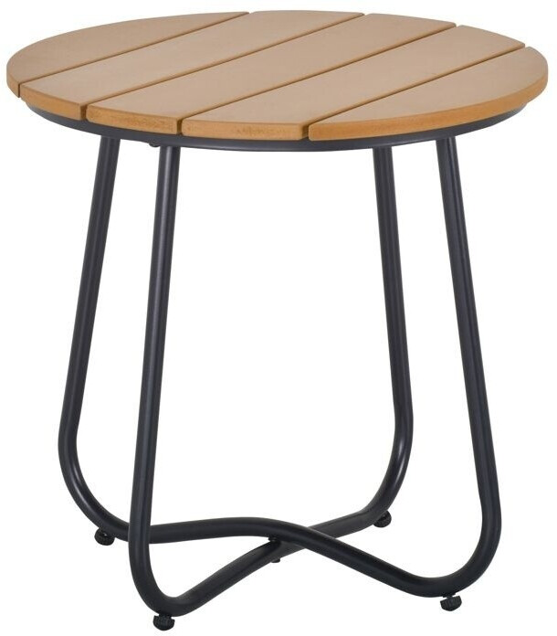 Outsunny Table basse de jardin acier 49 x 48 cm marron