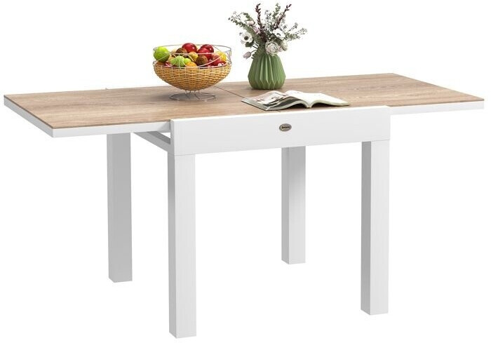 Outsunny Table de jardin extensible 6 personnes aluminium