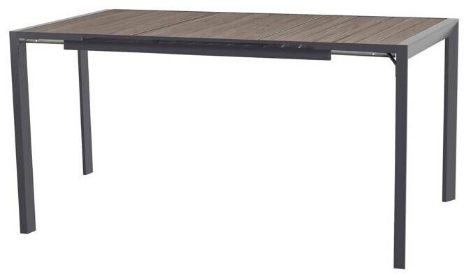Hespéride Table haute extensible Évasion 214 x 100 x 105 cm seigle graphite