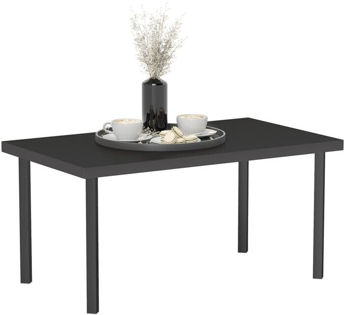 Outsunny Table basse de jardin métal 95 x 55 x 46 cm noir
