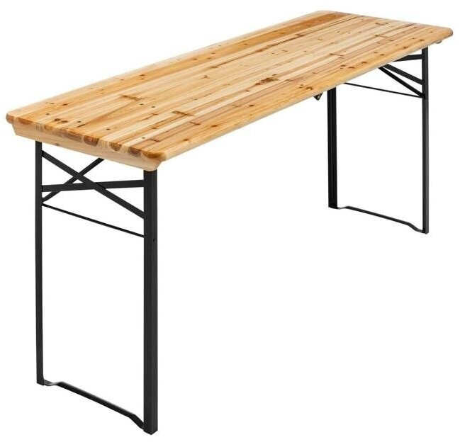 Oviala Table pliante de brasserie en bois 180 x 58 x 75 cm