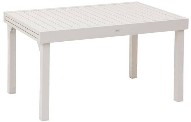 Hespéride Table de jardin extensible Piazza 270 x 90 cm lin blanc