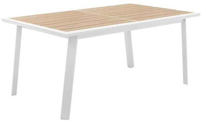 Hespéride Table de jardin extensible Pavane 170 x 101 x 76 cm lin blanc