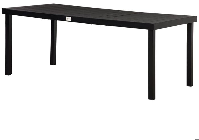 Outsunny Table de jardin rectangulaire en aluminium plateau lattes bois 8 places